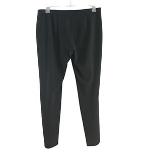 Eileen Fisher Pants L Dark Gray Pull On Stretch Ponte